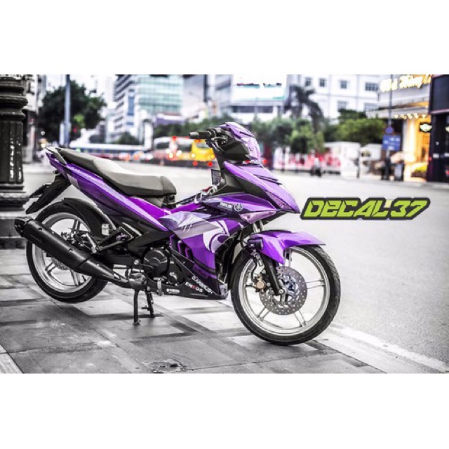 Tem trùm xe exciter 150 mẫu tím