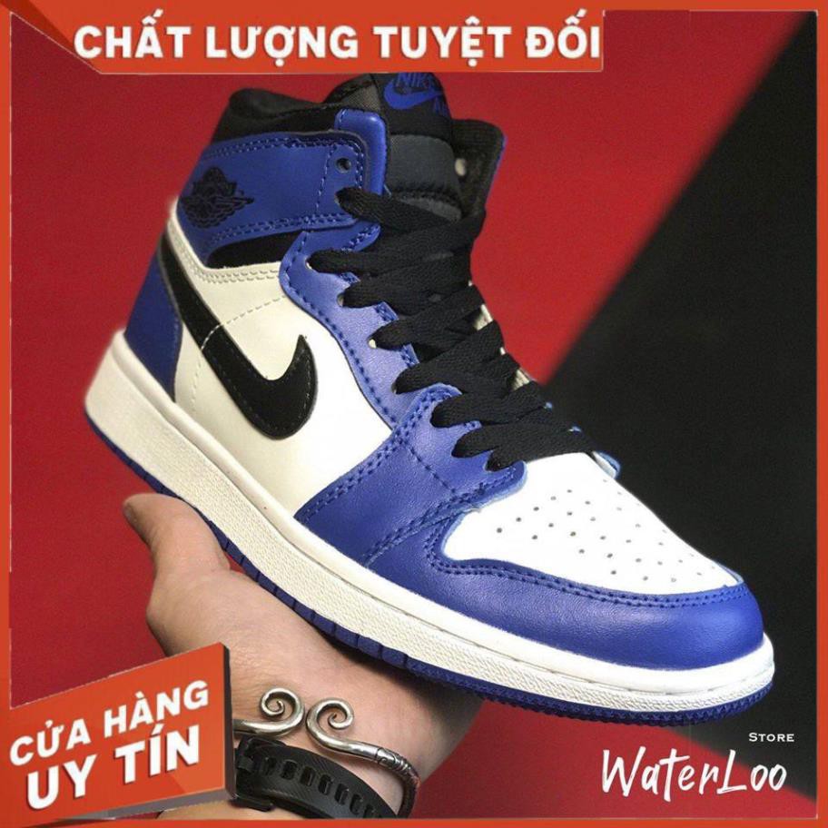(FREESHIP+HỘP+QUÀ) Giày thể thao AIR JORDAN 1 Retro High Game Royal Xanh Trắng lưỡi gà đen cực đẹp cho nam và nữ