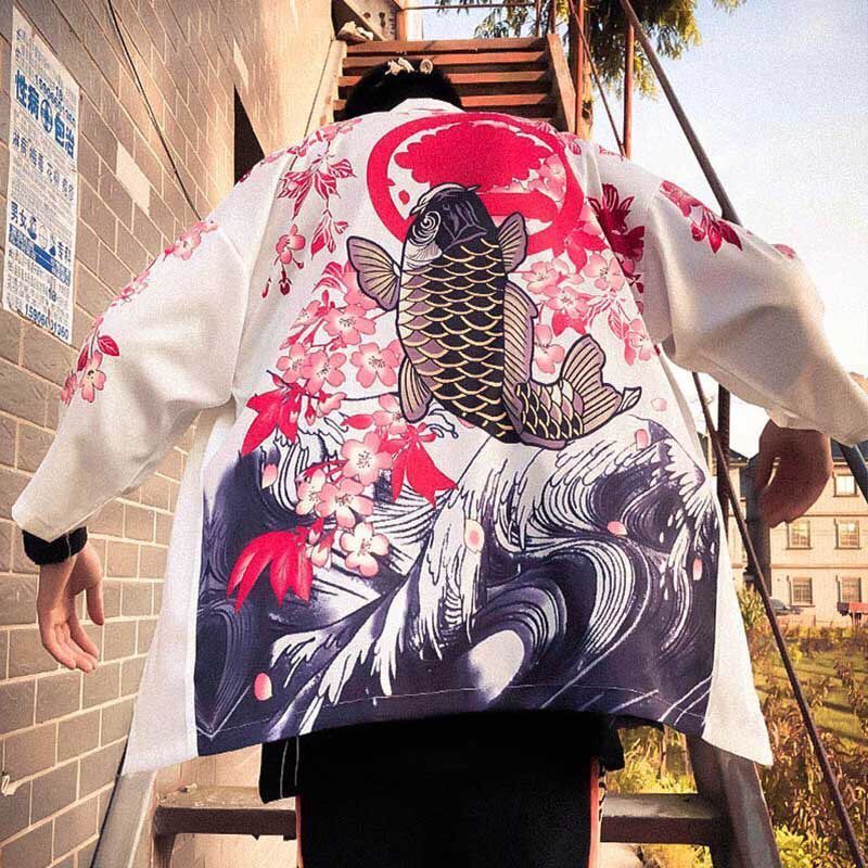 Áo Khoác Kimono Phong Cách Nhật Bản Size S-2Xl