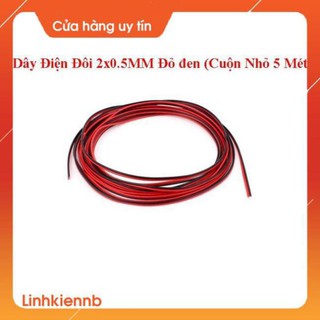 Dây điện đôi 2x0.5mm đỏ đen