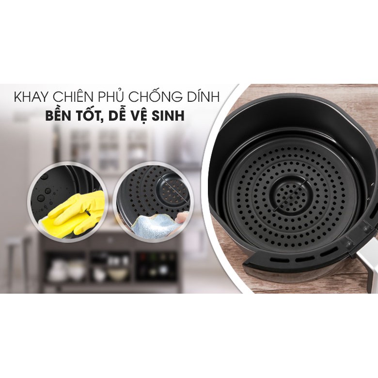 Nồi chiên không dầu Mishio MK-41 4.4 lít Đen (Mới 100%, bảo hành chính hãng 12 tháng)