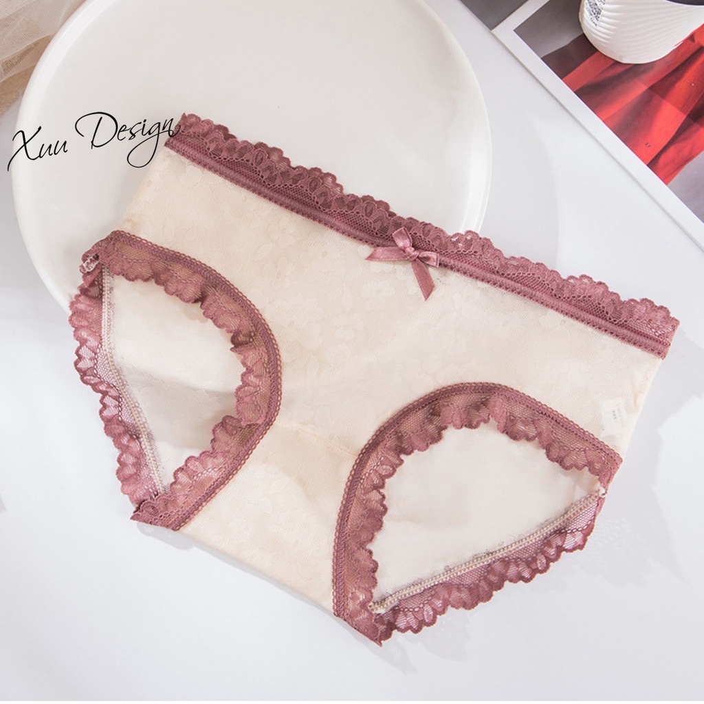 Quần lót nữ cao cấp chất liệu ren mềm phối viền sexy Xuu design QC44