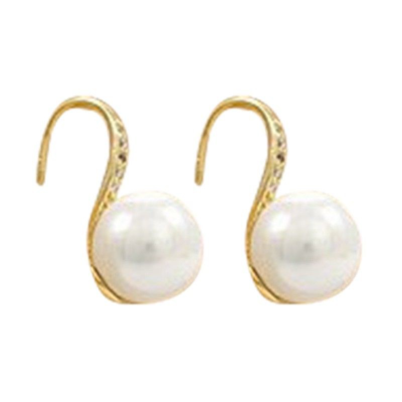 Khuyên tai đính ngọc trai nhân tạo lấp lánh thời trang