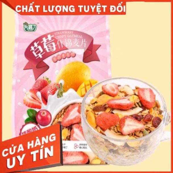 NGŨ CỐC YẾN MẠCH HOA QUẢ SẤY KHÔ KHÔNG ĐƯỜNG - ĂN KIÊNG - GIẢM CÂN 500GR