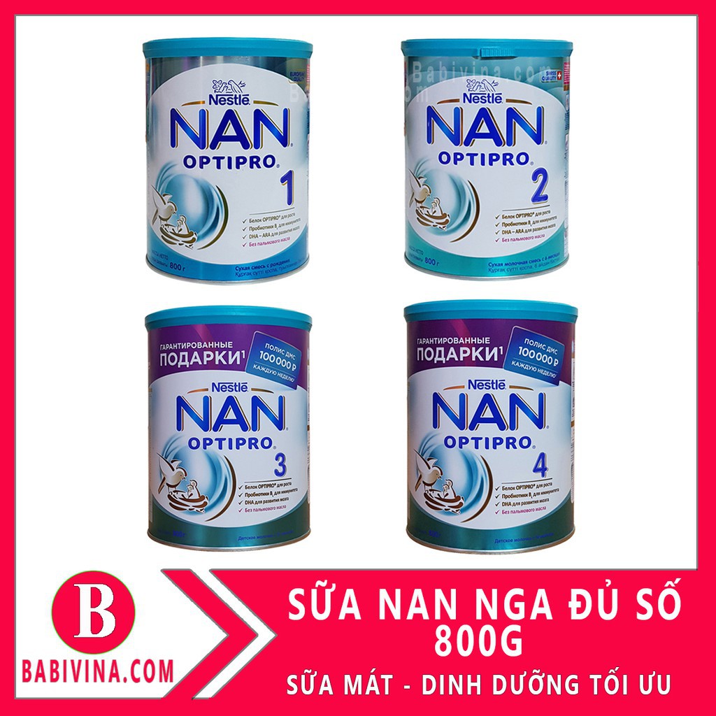 Sữa Bột Nestle NAN Optipro số 1,2,3,4 (900g)