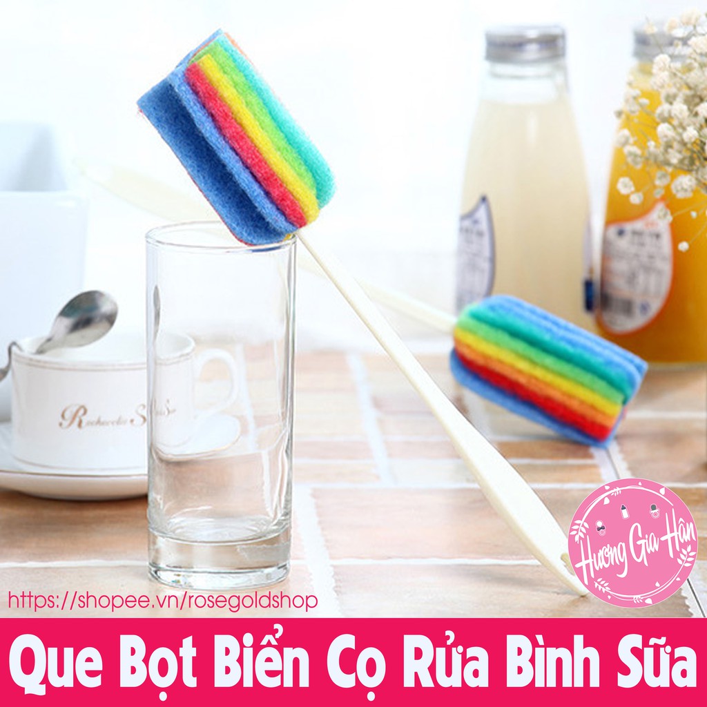 Que Bọt Biển Cọ Rửa Bình Sữa Tiện lợi &amp; Sạch Sẽ