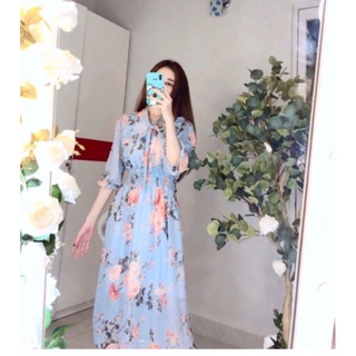 ĐẦM HOA CAO CẤP DÁNG DÀI
