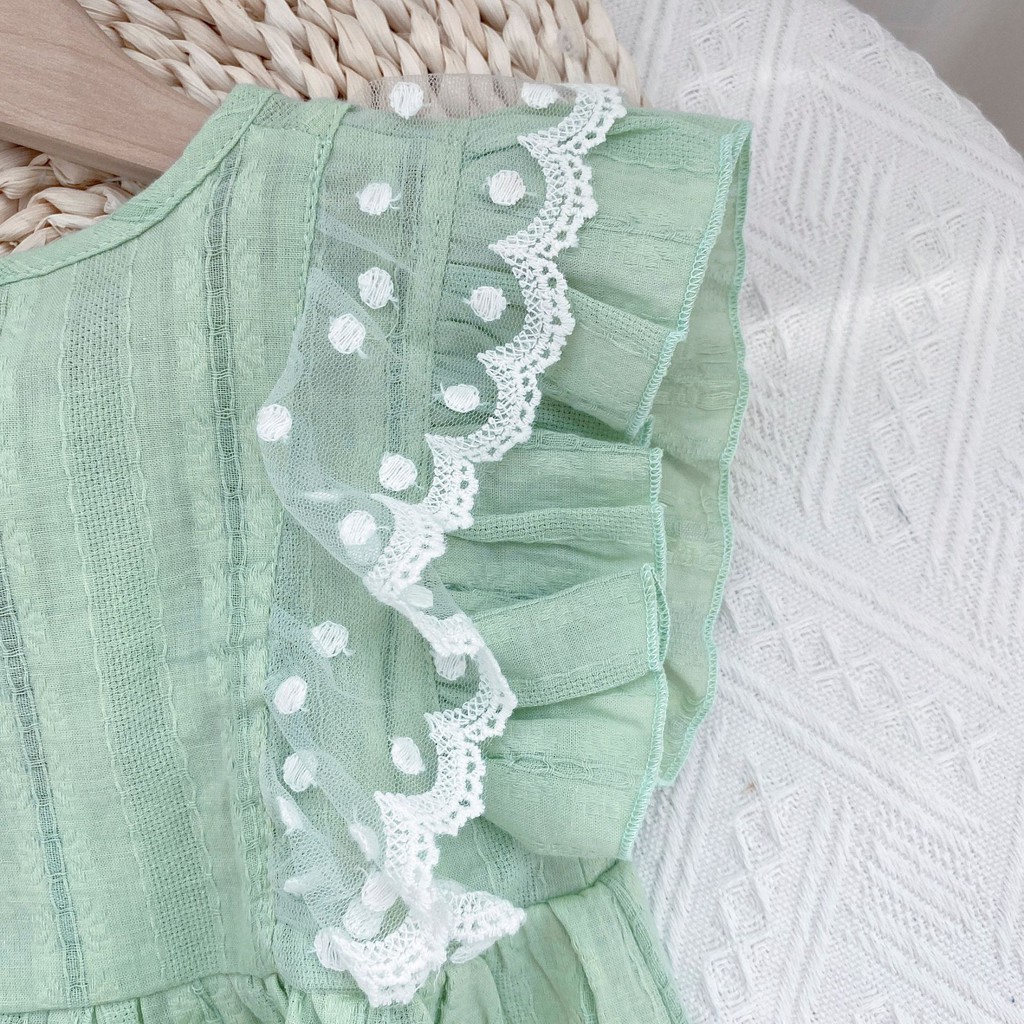 Váy cho bé gái - Váy công chúa cánh tiên xanh lá phong cách Hàn Quốc SEKA STORE 2102.05.CS145