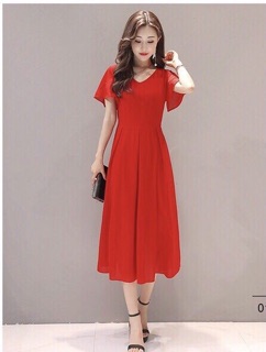 Đầm maxi cổ trụ
