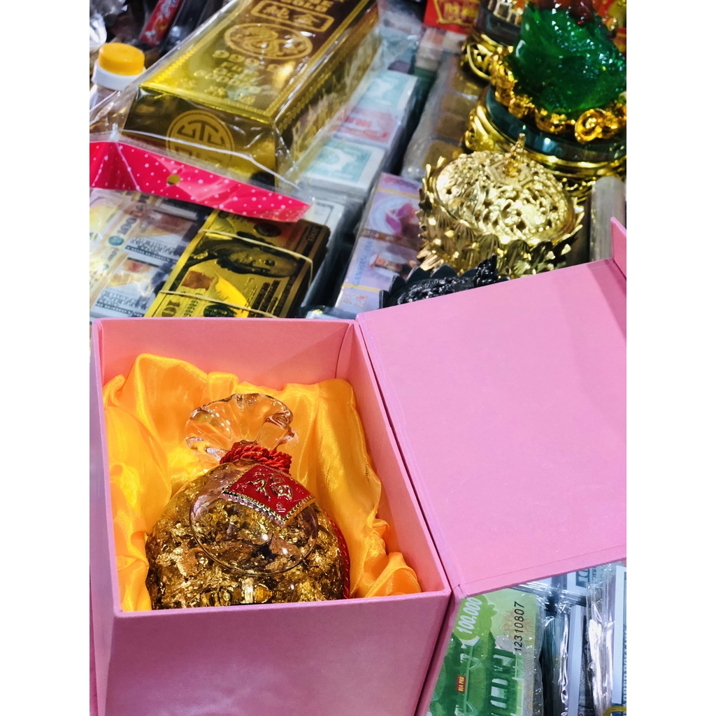 Túi Vàng Thỏi Vàng Tài Lộc May Mắn [Trầm Hương Búp Sen]