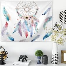 [Tặng kèm đèn nháy và móc treo] Tranh trang trí tường hình dreamcatcher cực dễ thương, decor phòng phong cách hiện đại