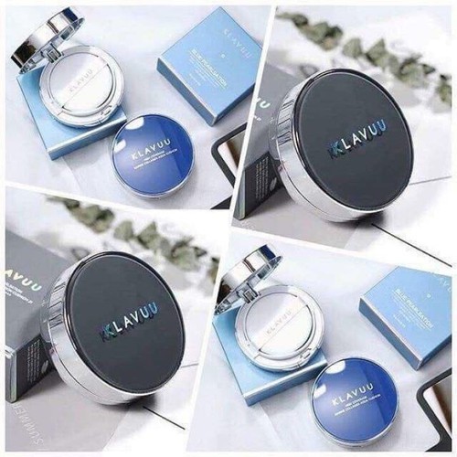 Phấn Nước Klavuu Blue Pearlsation High Coverage Marine Collagen Aqua Cushion