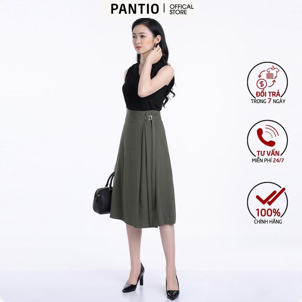 Chân váy dài chất liệu vải thô thiết kế độc đáo dáng suông FJD3762 - PANTIO