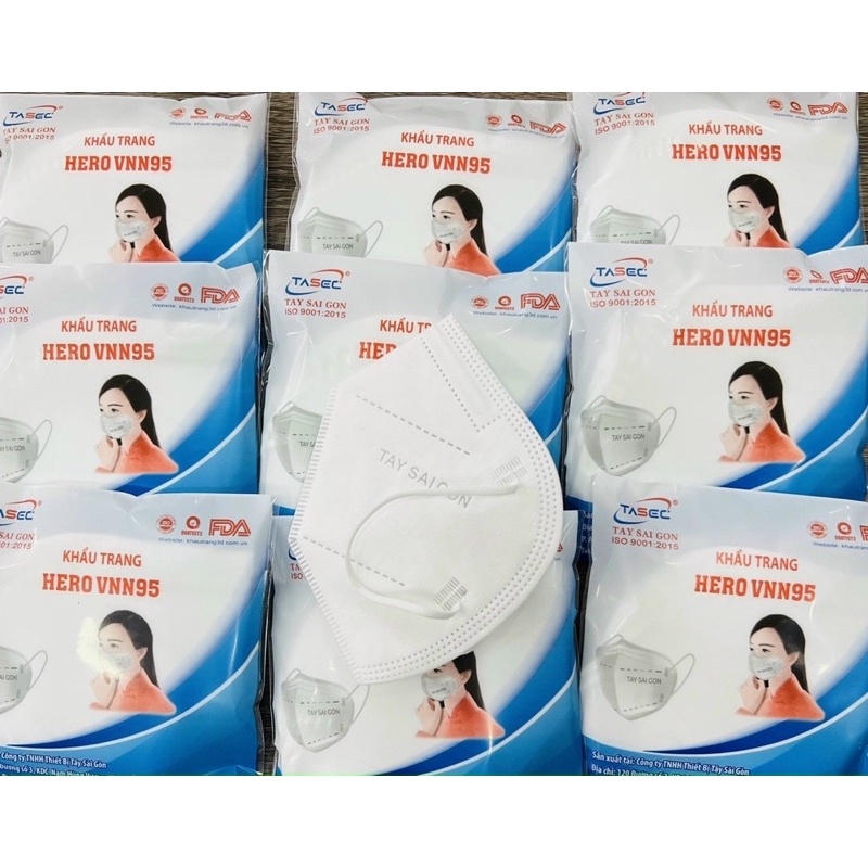 khẩu trang VNN95 tây Sài Gòn mask bịch 5 cái thùng 150 bịch / 750 cái