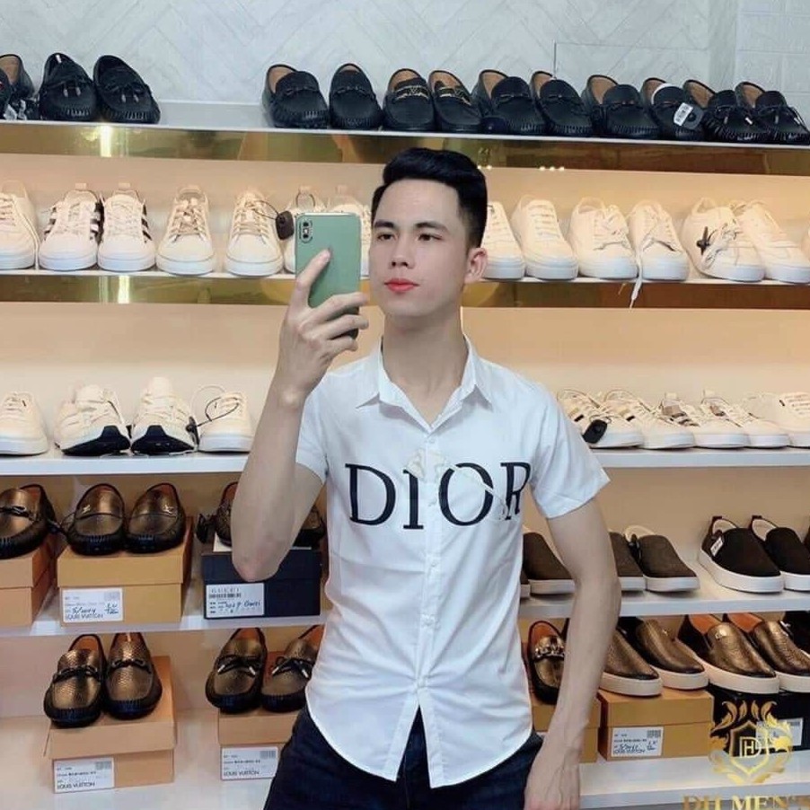 Áo sơ mi nam trắng tay ngắn in họa tiết mẫu mới giá rẻ cao cấp AHFASHION | BigBuy360 - bigbuy360.vn