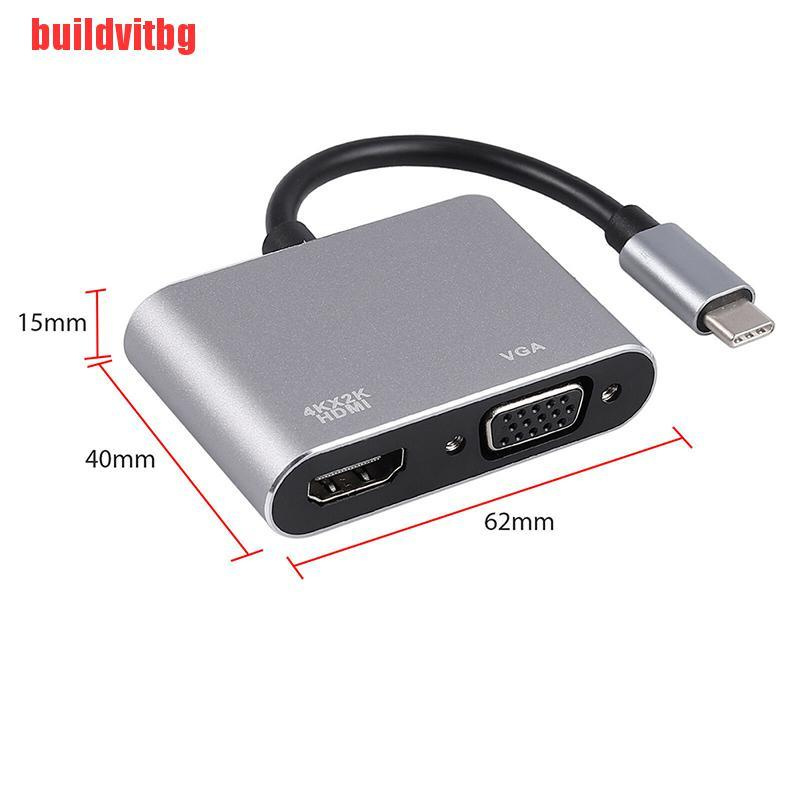 Bộ Chuyển Đổi Usb 3.1 Type C Sang Vga Usb C Sang Hdmi 4k Uhd Gvq | BigBuy360 - bigbuy360.vn