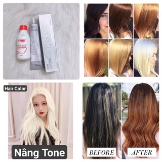 Thuốc nhuộm nâng tông 000/000 , kem nâng màu tóc + kem trợ nhuộm
