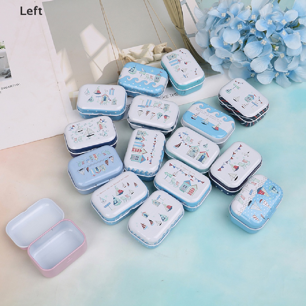 [Hàng mới về] Hộp thiếc mini đựng trang sức hình chữ nhật