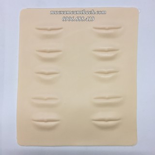 (2 miếng) Da giả 3D Môi tập phun xăm