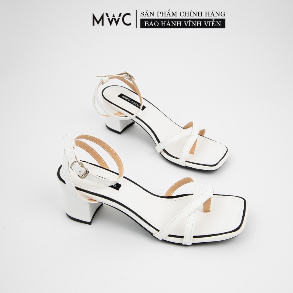 Giày Sandal Cao Gót MWC Đế Vuông 5CM Mũi Vuông NUCG-3925