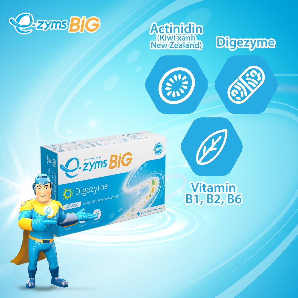 E-zyms Big - Bổ Sung Enzym Tiêu Hóa Cho Người Lớn, Giúp Ăn Ngon, Tăng Hấp Thu
