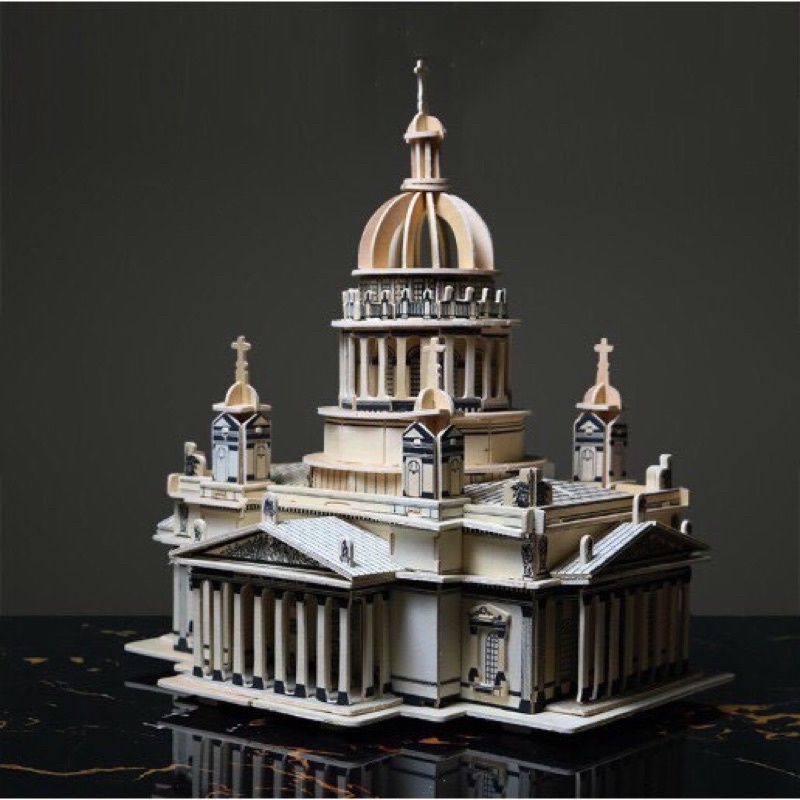 MÔ HÌNH NHÀ THỜ ISSA KIEV- Đồ chơi lắp ráp 3D gỗ