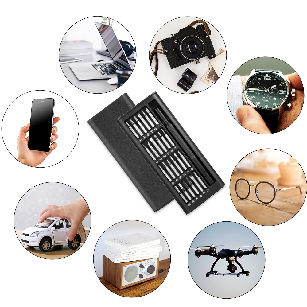 Set tua vít EKEZ nam châm 24 chi tiết sửa chữa điện thoại tô vít đa năng tiện dụng