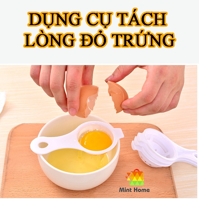 Dụng cụ tách lòng đỏ, trắng trứng gà vịt để làm bánh bông lan đài loan, quy, trứng muối chảy, pía, gấu, bánh mì hoa cúc