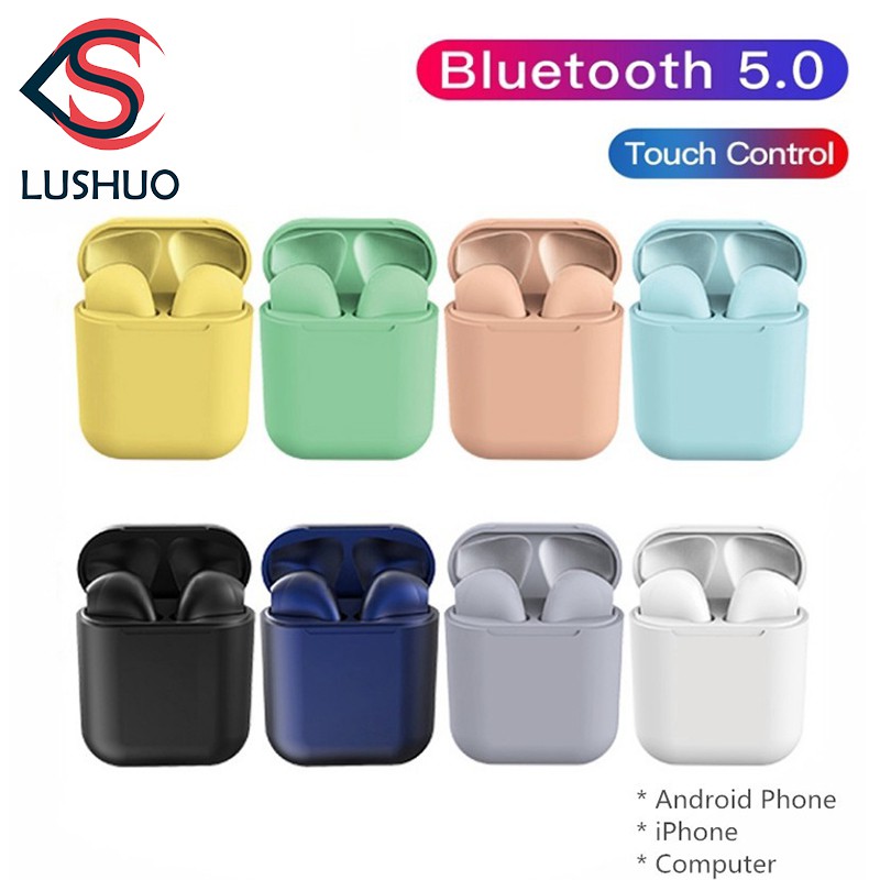 Tai Nghe Bluetooth Không Dây 8 Màu I12 Cho Iphone Xiaomi Điện Thoại Android LUSHUO