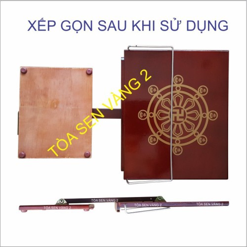 Kệ Tụng Kinh - In hình bánh xe Pháp có thanh chặn sách | BigBuy360 - bigbuy360.vn