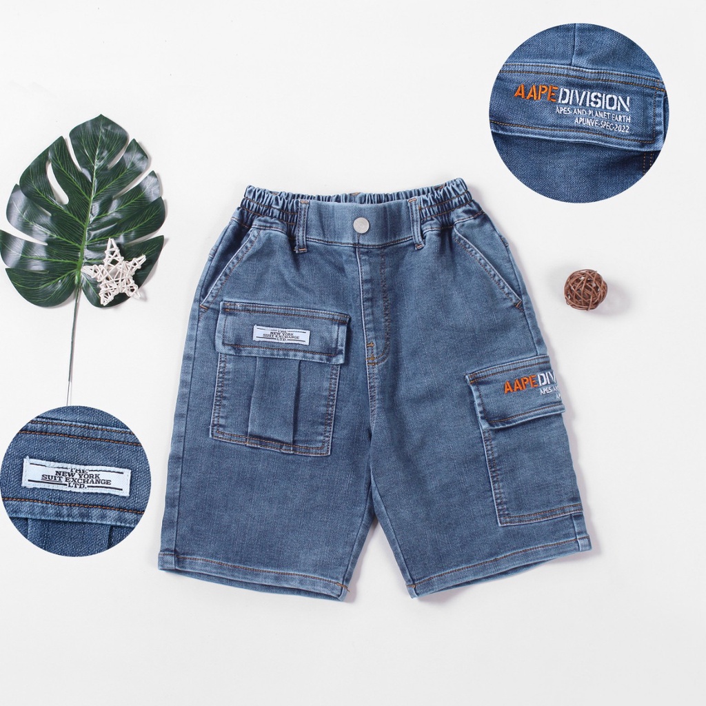 2208.QUẦN JEAN LỬNG TÚI AAPE