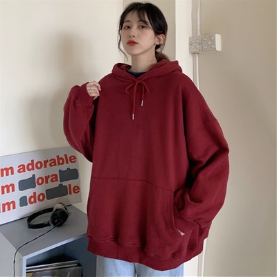 Áo hoodie trơn đỏ gạch Sawatari Chainsaw man