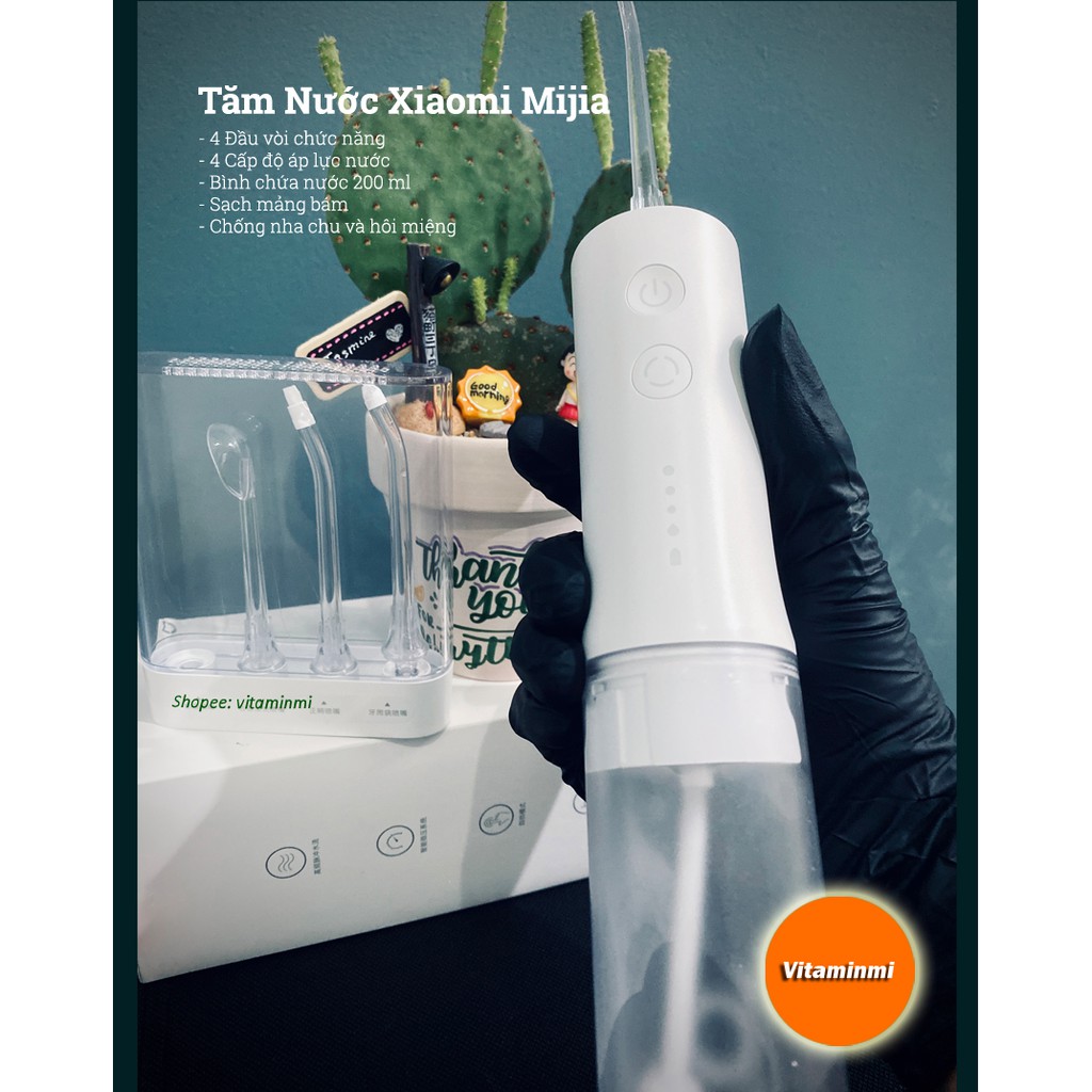 Tăm Nước Xiaomi Mijia Flosser - Review Máy Xịt Vệ Sinh Răng Miệng Model 2020 - TRẮNG