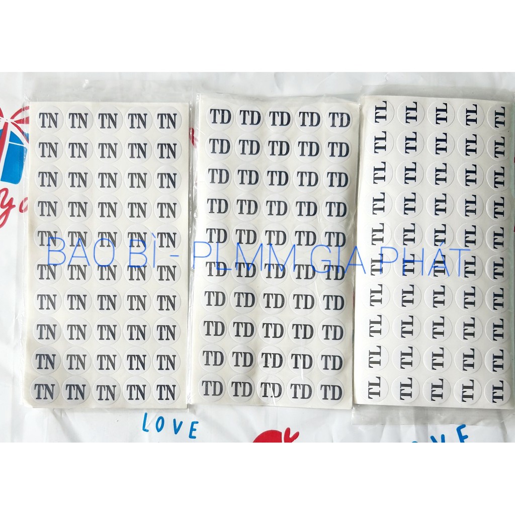 SIZE DECAL  DÁN THẺ BÀI QUẦN ÁO
