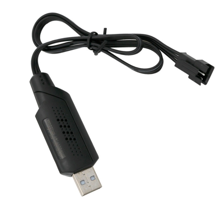Xuongpinoto Cáp sạc USB 7.4V 1000mah phích cắm màu đen chân SM-3P,hàng mới 100%