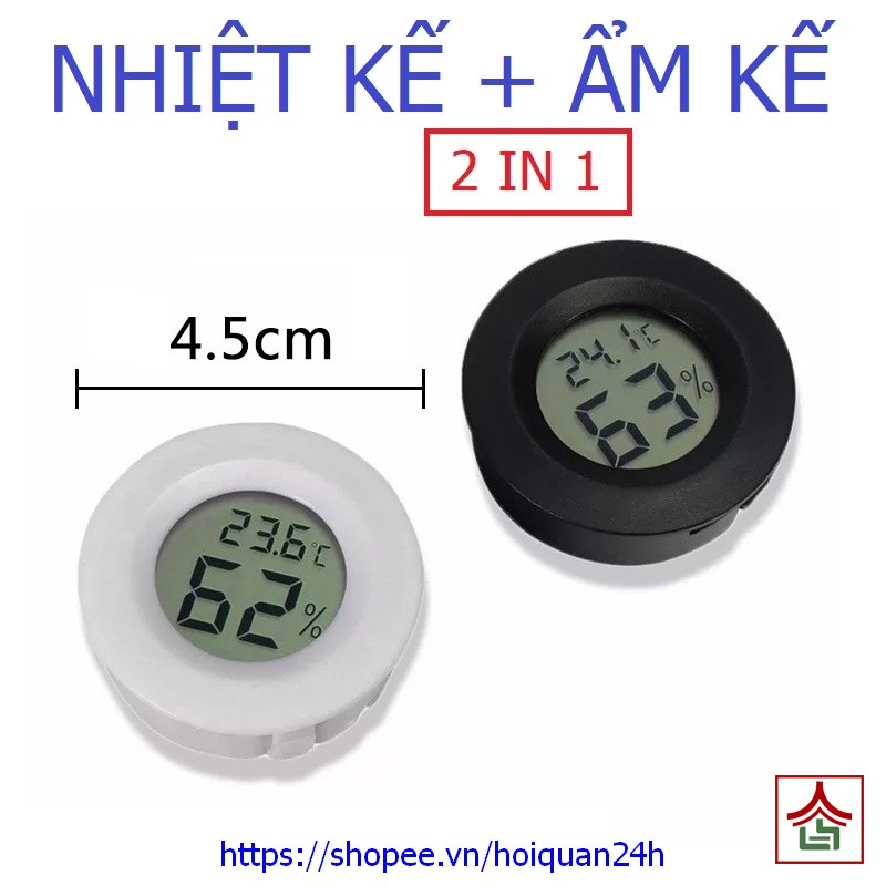 Nhiệt Ẩm Kế Điện Tử Mini 2 trong 1 Chinh Xác Chuyên Dụng Cho Máy Ảnh