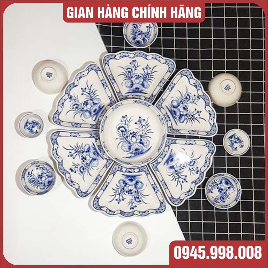 Bộ bát đĩa hoa mặt trời Bát Tràng giá rẻ tận xưởng,tin tưởng nên mua-XƯỞNG GỐM VIỆT