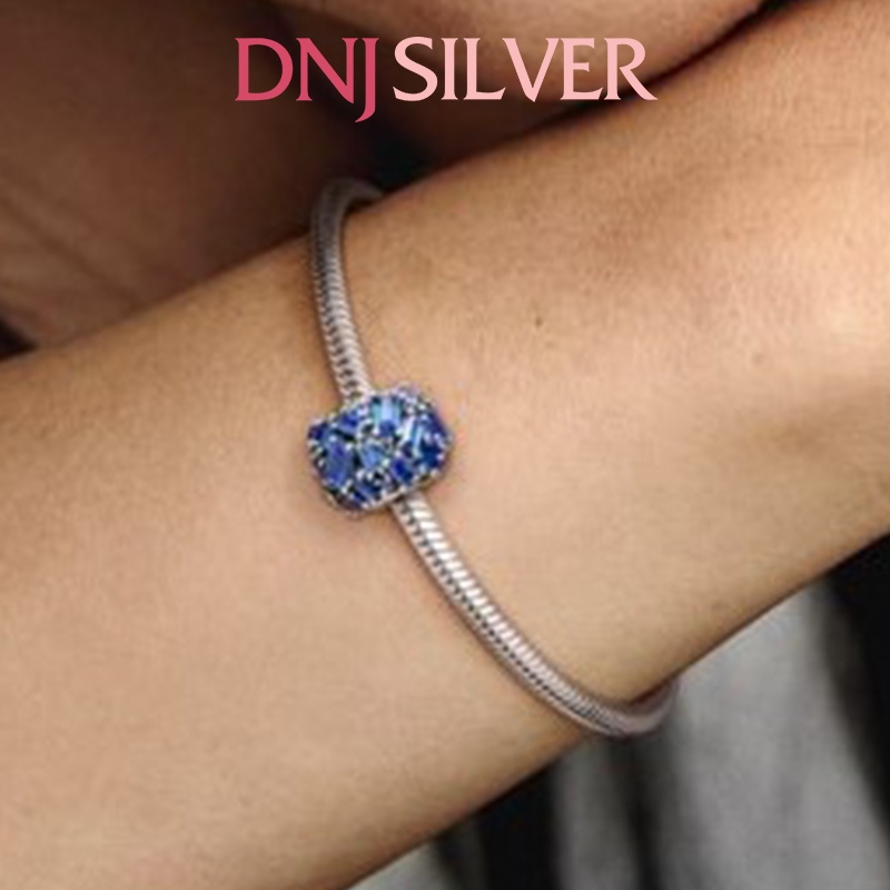 Charm bạc 925 cao cấp, hàng chuẩn bạc - Charm Blue Ice Cube thích hợp để mix vòng tay charm - DN239