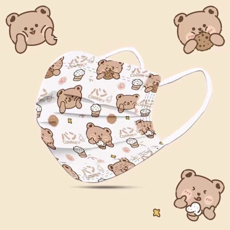 Tổng hợp trên 100 mẫu Khẩu trang Hoạt hình Cute - Combo 10 cái