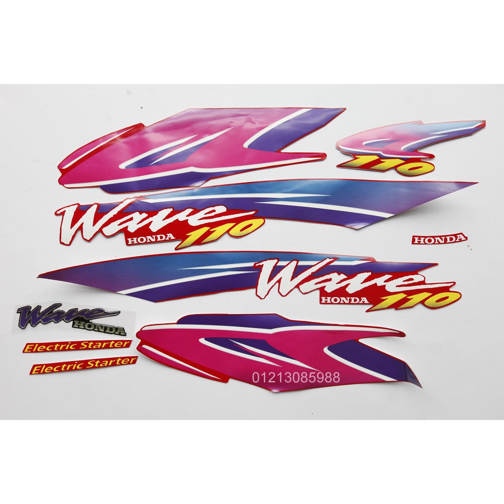 Tem Wave Thái 99 màu đỏ hàng zin theo xe