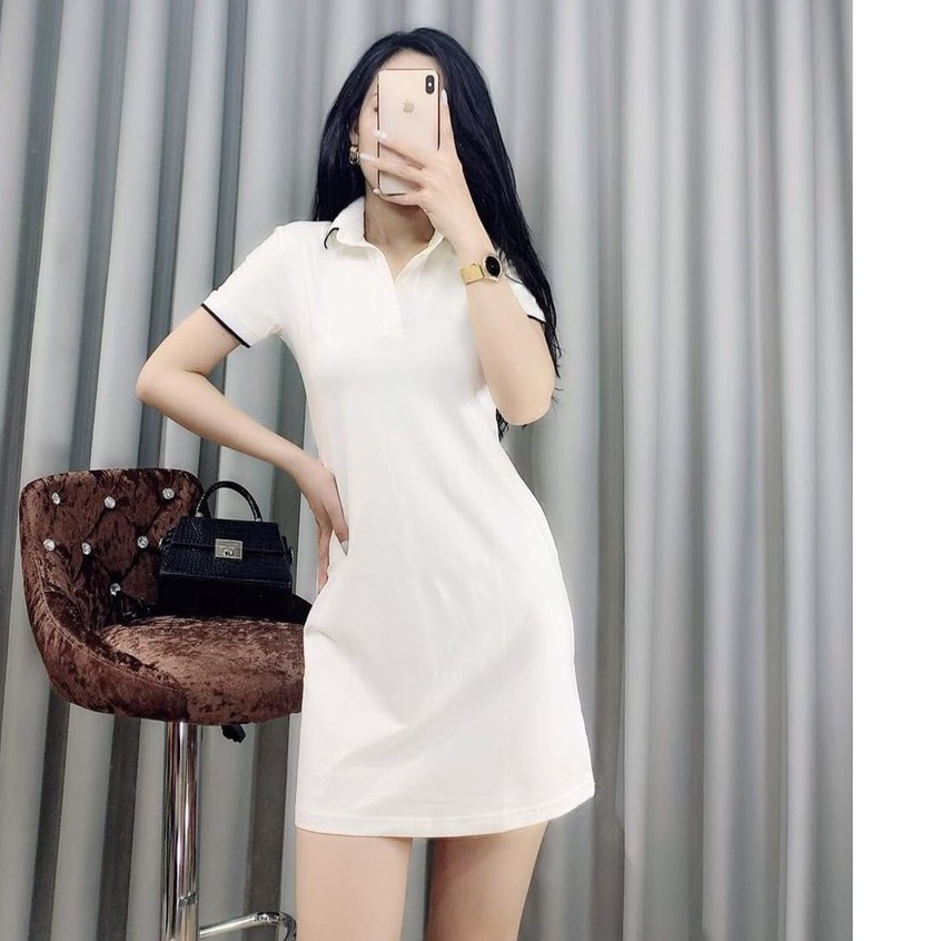 [FREESHIP /HÌNH THẬT] Đầm Nữ Cổ Bẻ - Váy Polo Dáng Suông Chất Thun Cotton 100% Co Giãn 4 Chiều - Hàng Cao Cấp
