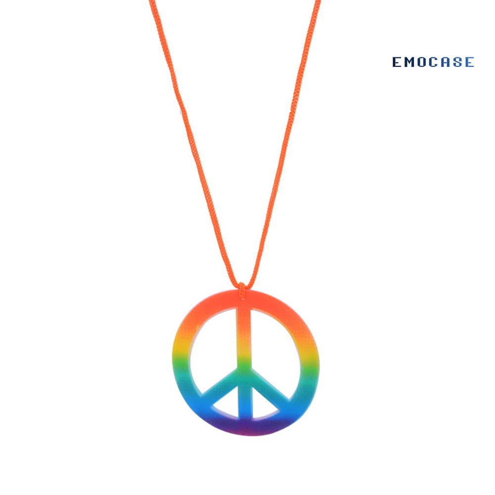 Bộ Vòng cổ + Bông Tai Biểu Tượng Hòa Bình Nhiều Màu Trang Trí Tiệc Halloween