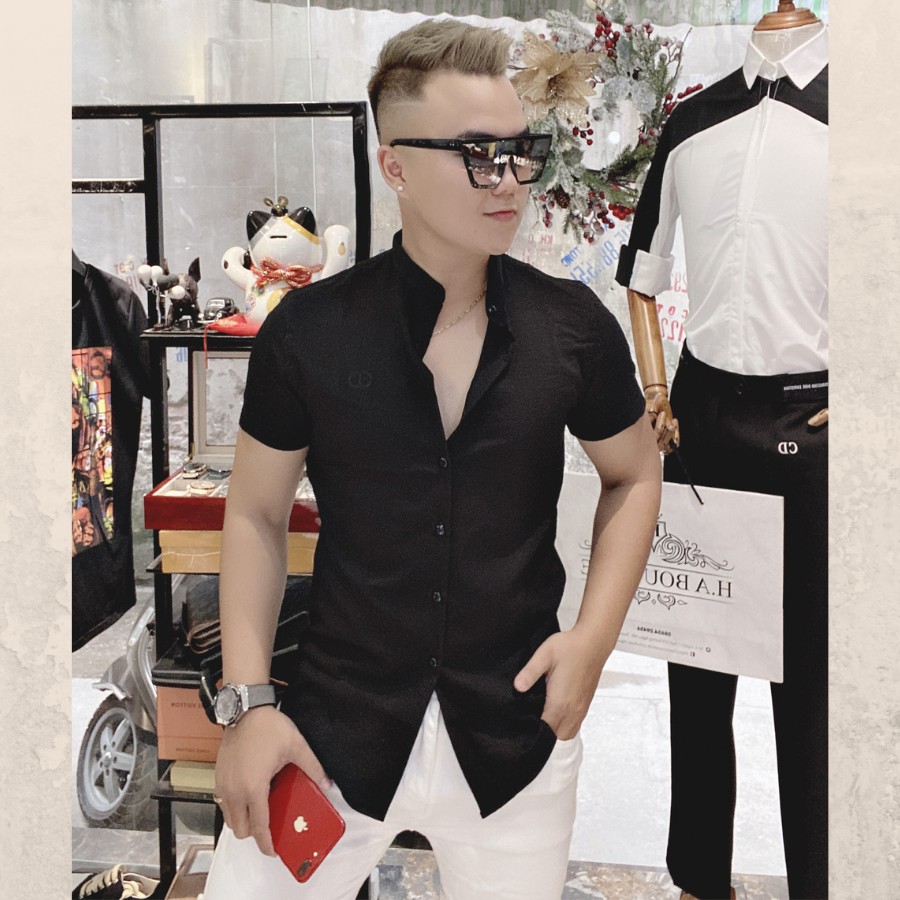 Áo Sơ Mi Tay Ngắn Cổ Tàu Hot Trend 2020 | BigBuy360 - bigbuy360.vn