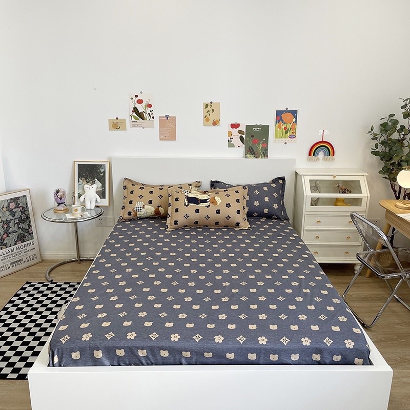 Ga Giường ❤️ cotton poly 5 món hè đủ size đệm họa tiết đáng yêu miễn phí bo chun nhập khẩu hàn quốc Mượt Decor