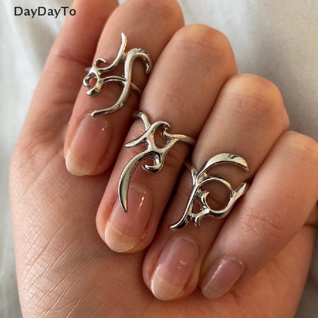 Bộ 3 Nhẫn Đeo Bảo Vệ Ngón Tay Dạng Mở Phong Cách Punk