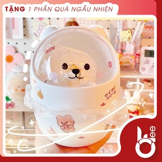 Thùng rác để bàn mini hình gấu trắng cực cute