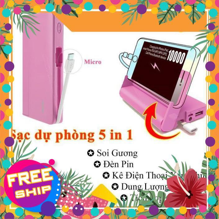 SẠC DỰ PHÒNG ĐA NĂNG THẦN SẤM 10,000mAh tích hợp sạc không dây 10W CỰC HOT