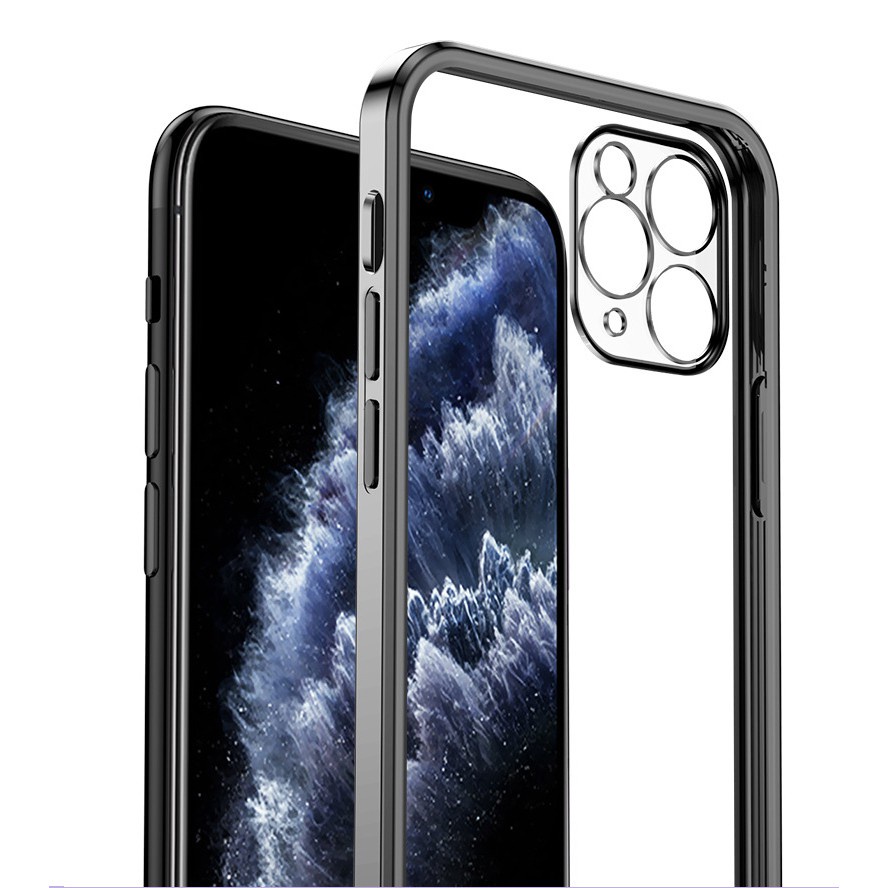 Ốp lưng REALSKY trong suốt dẻo giả viền vuông của Iphone 7plus/8plus/x/xsm/11/11pro/11promax/12/12pro/12promã/13/13pro.