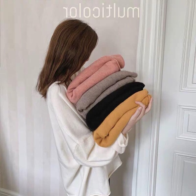 Áo len cổ tròn form suông QC