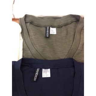 Áo thun Divided HM basic cổ tim (Made in Cambo)